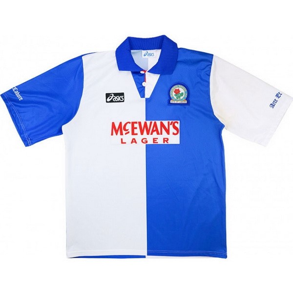 Tailandia Camiseta Blackburn Rovers 1ª Retro 1994 1995 Blanco Azul